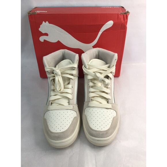 PUMA Womens Rebound Layup Mid Basketball Sneakers Size 10 High Top Shoes White - Picture 1 of 7